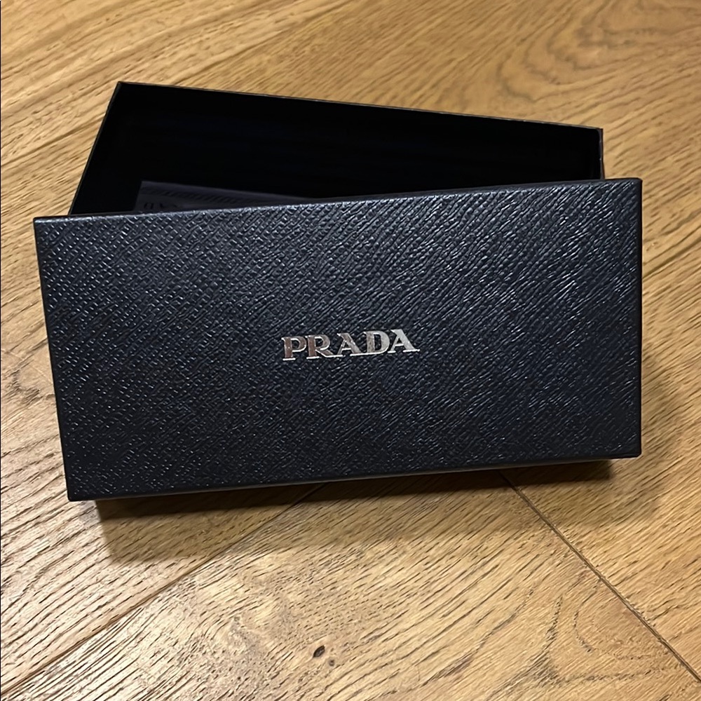 Prada Black Sunglasses Box with Silver Logo